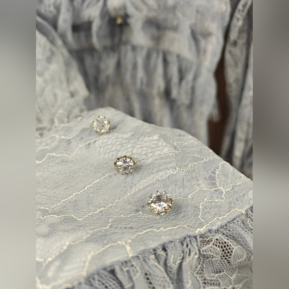 Alice McCall NWOT Love My Way Lace Romper in Pebble Blue size 2 - Picture 10 of 16